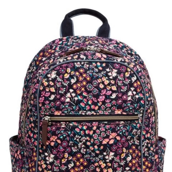 Vera Bradley Quilted Floral Backpack Garden Snail main image 4